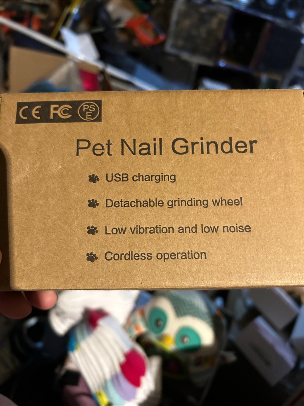 Pet Nail Grinder USB Rechargeable Cordless - Brown